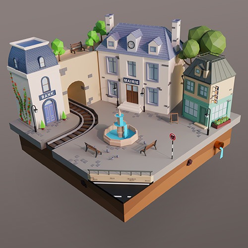 Don't underestimate low poly art. It looks simple but also this style can be done better or worse.