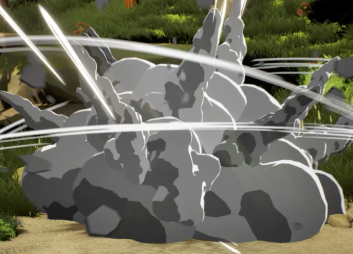 Stylized explosion VFX effect for Unreal Engine fantasy game environment